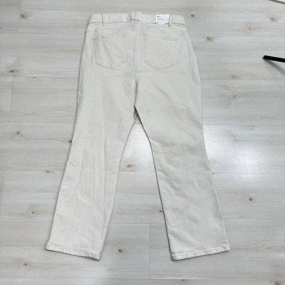 NEW J Jill Denim Jeans Women Size 16 Petite Cream Modern Slim Boot Cut Stretch - Picture 2 of 16